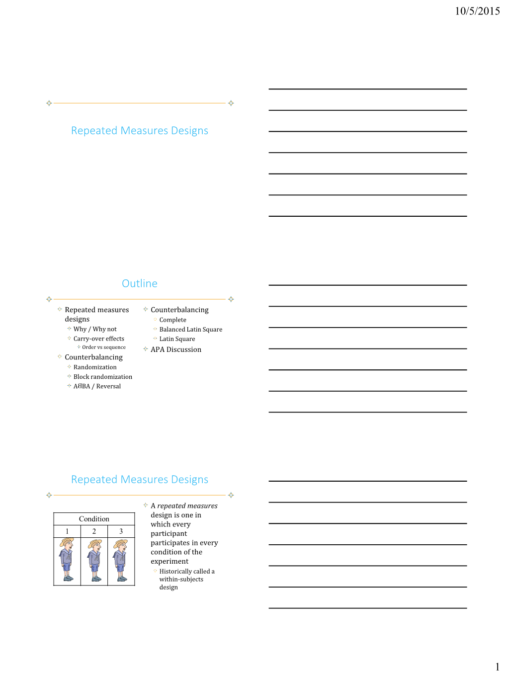 Repeated Measures Designs