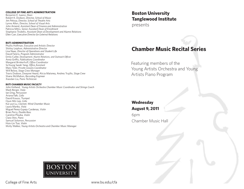 Chamber Music Recital Series