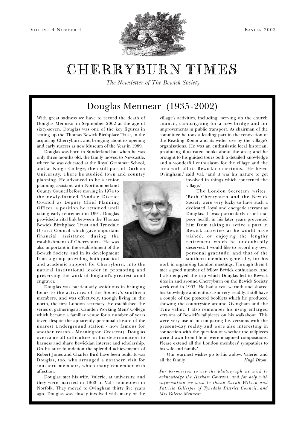 Cherryburn Times Easter 2003 V4