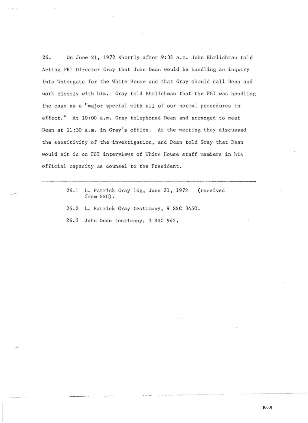 35 Am John Ehrlichman Told Acting }131 Director Gray That John Dean