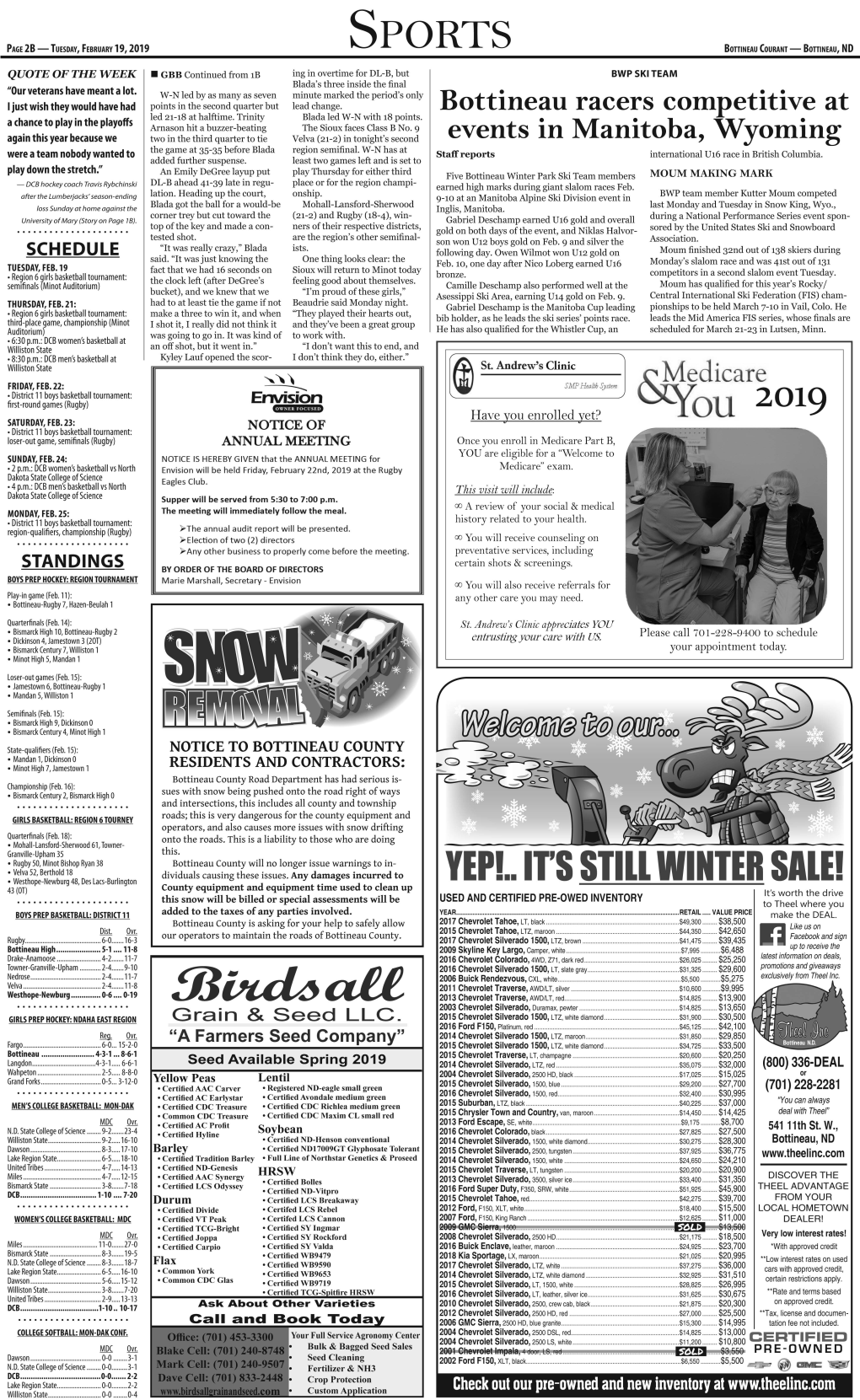 SPORTS Bottineau Courant- Bottineau, ND