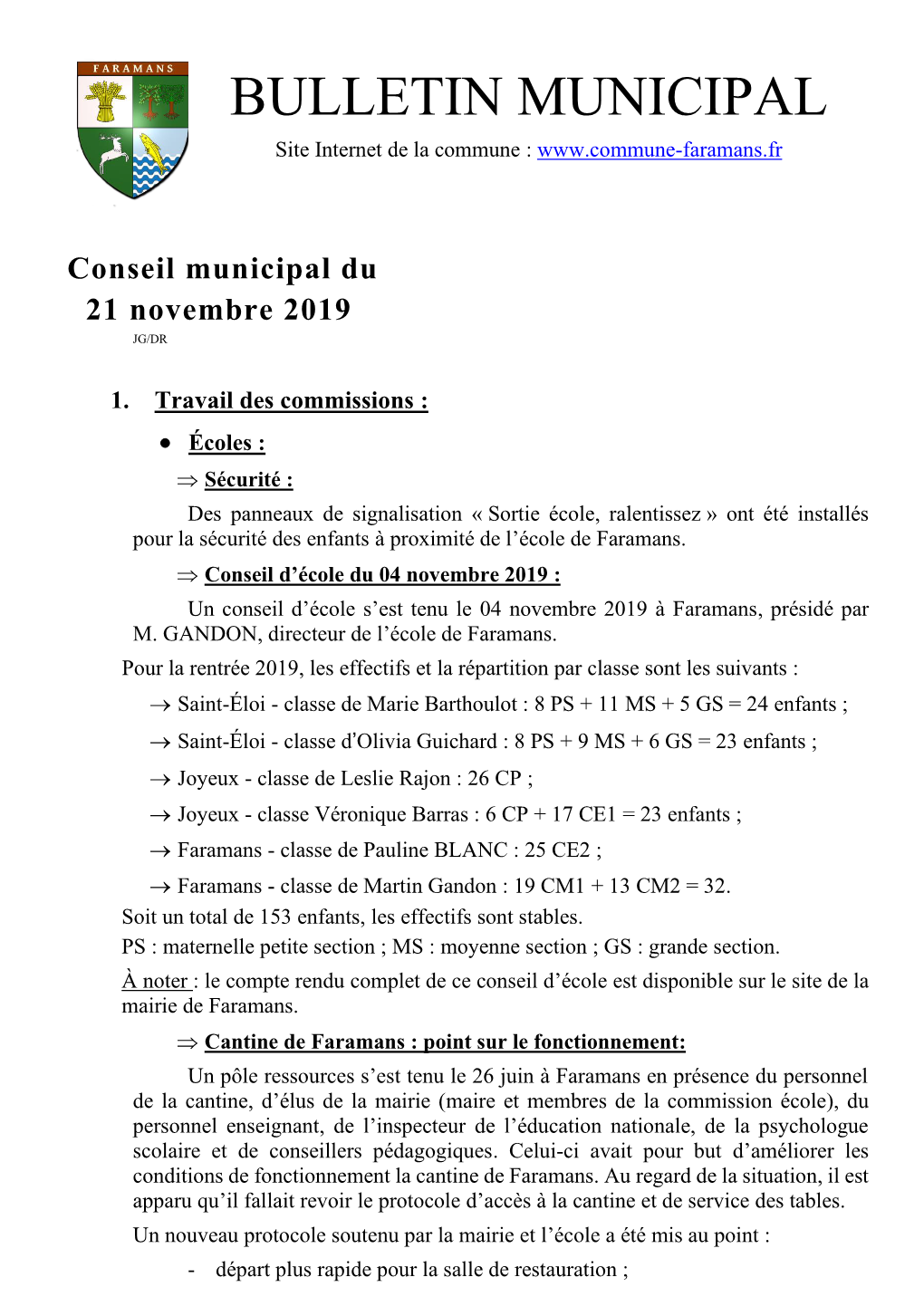 BULLETIN MUNICIPAL Site Internet De La Commune