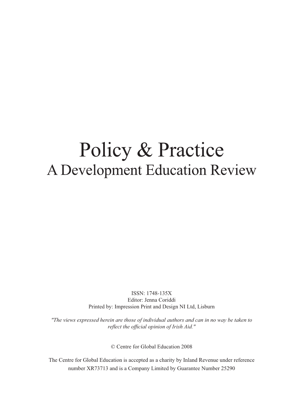 Policy & Practice
