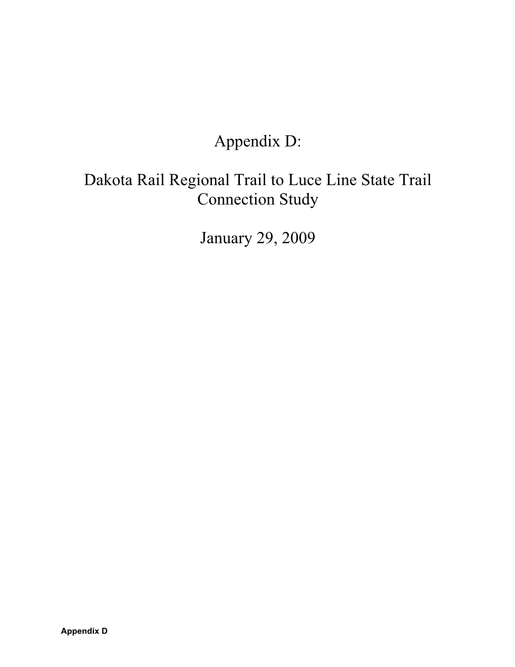 Dakota Rail Regional Trail to Luce Line State Trail Connection Study