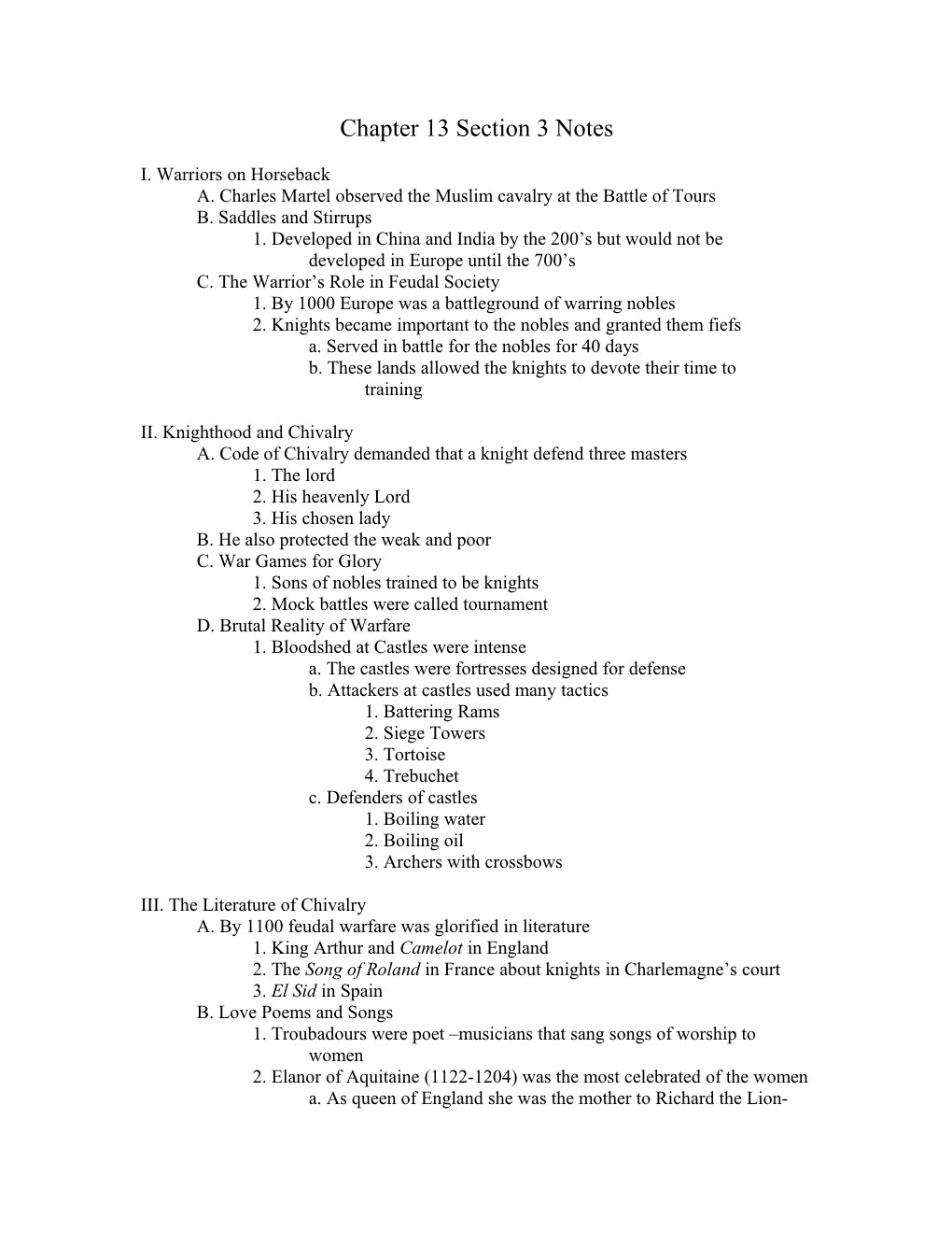 Chapter 13 Section 3 Notes