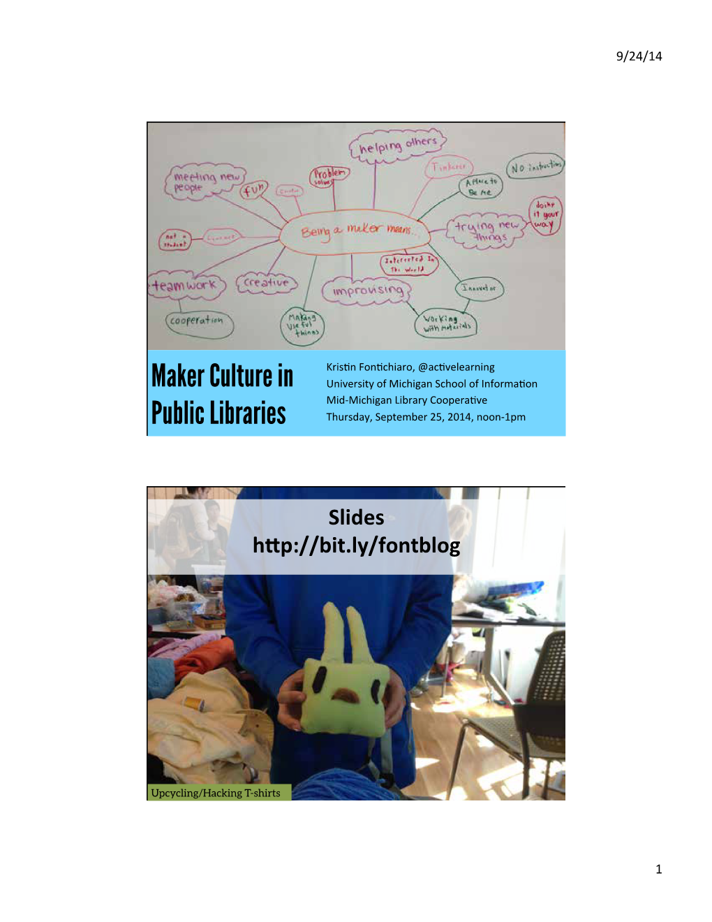 Maker Culture in Public Libraries