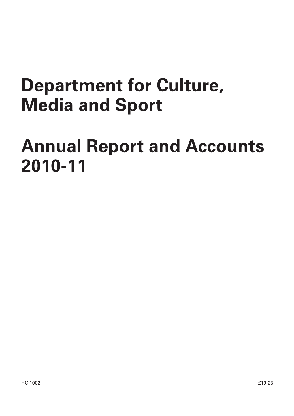 Annual Reports and Accounts 2010-11