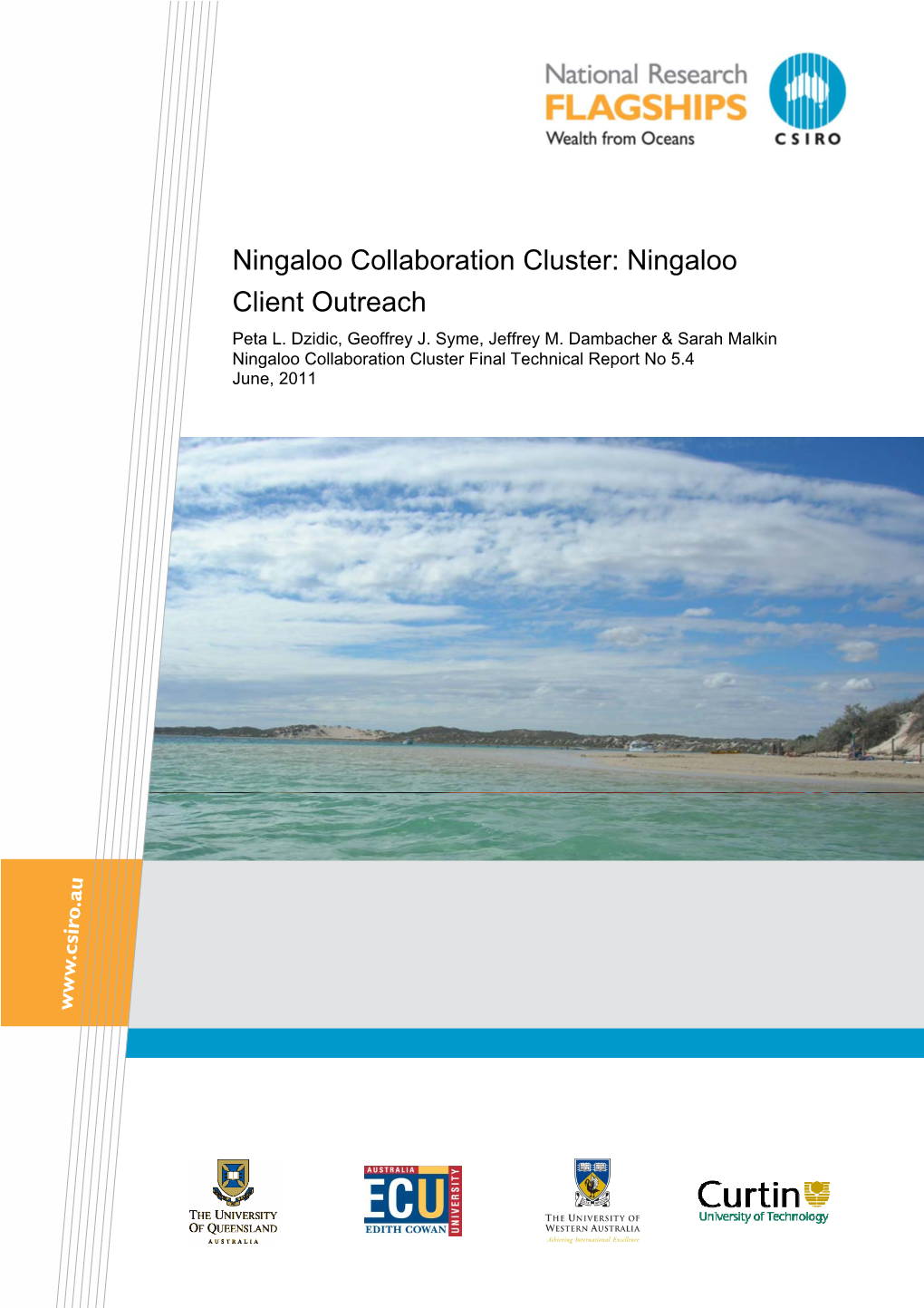 Ningaloo Collaboration Cluster: Ningaloo Client Outreach Peta L