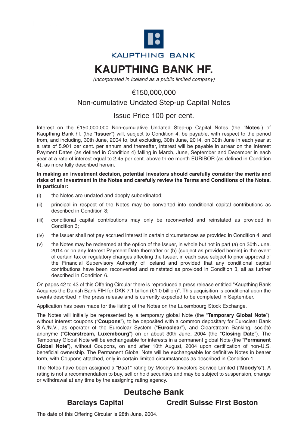 Kaupthing Bank Hf