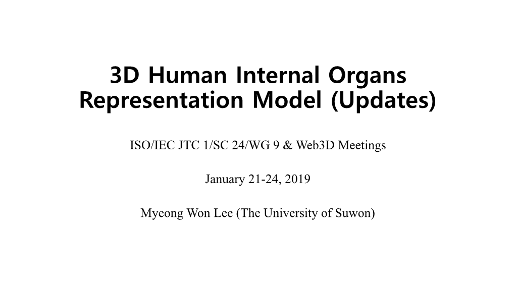 3D Human Internal Organs Representation Model (Updates)