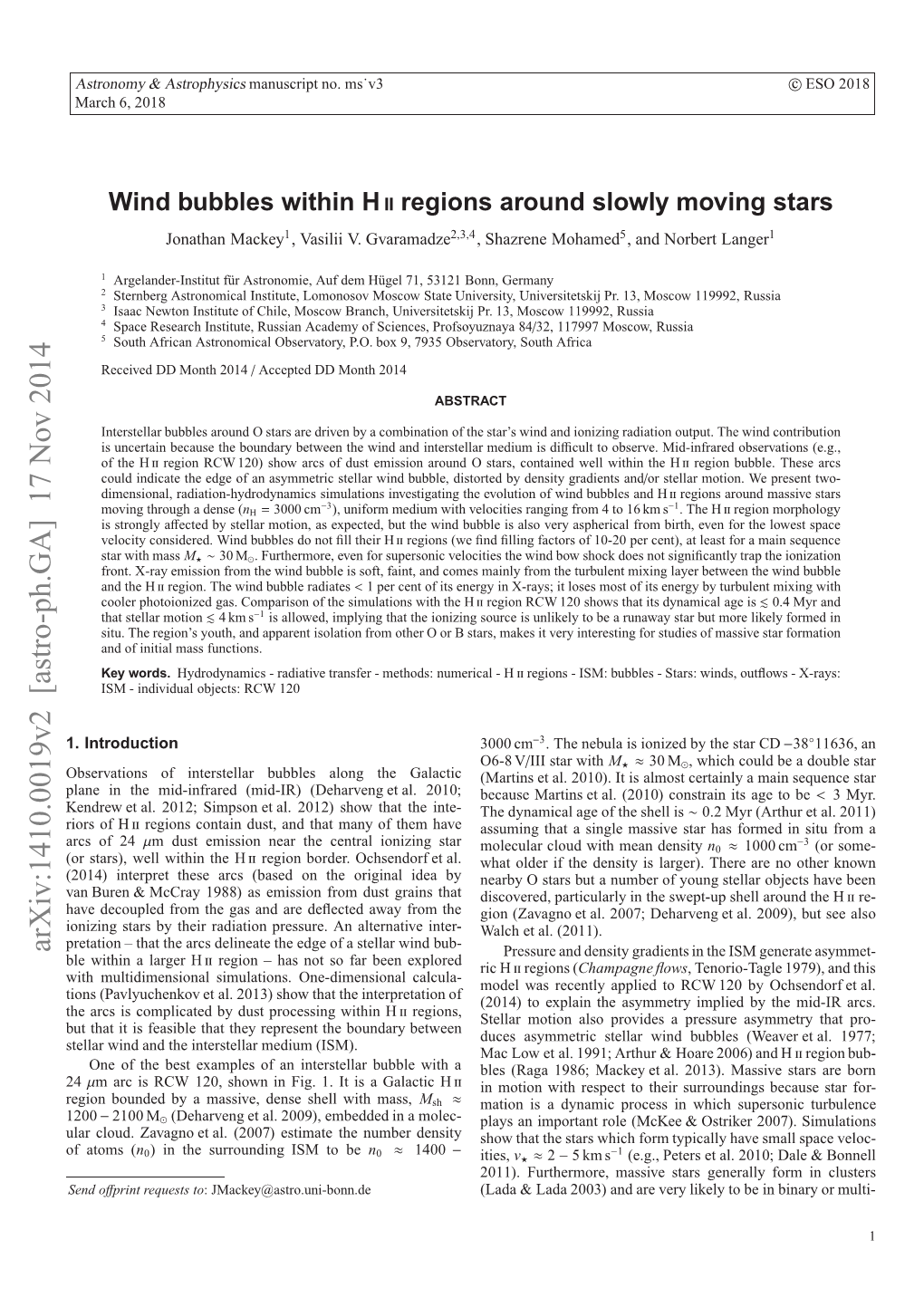 Wind Bubbles Within Hii Regions Around Slowly Moving Stars