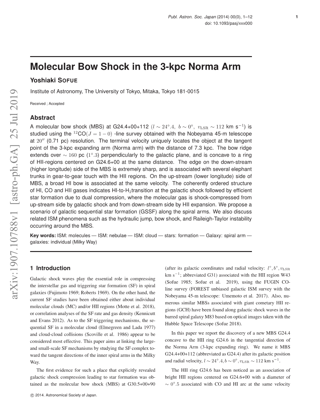 Molecular Bow Shock in the 3-Kpc Norma