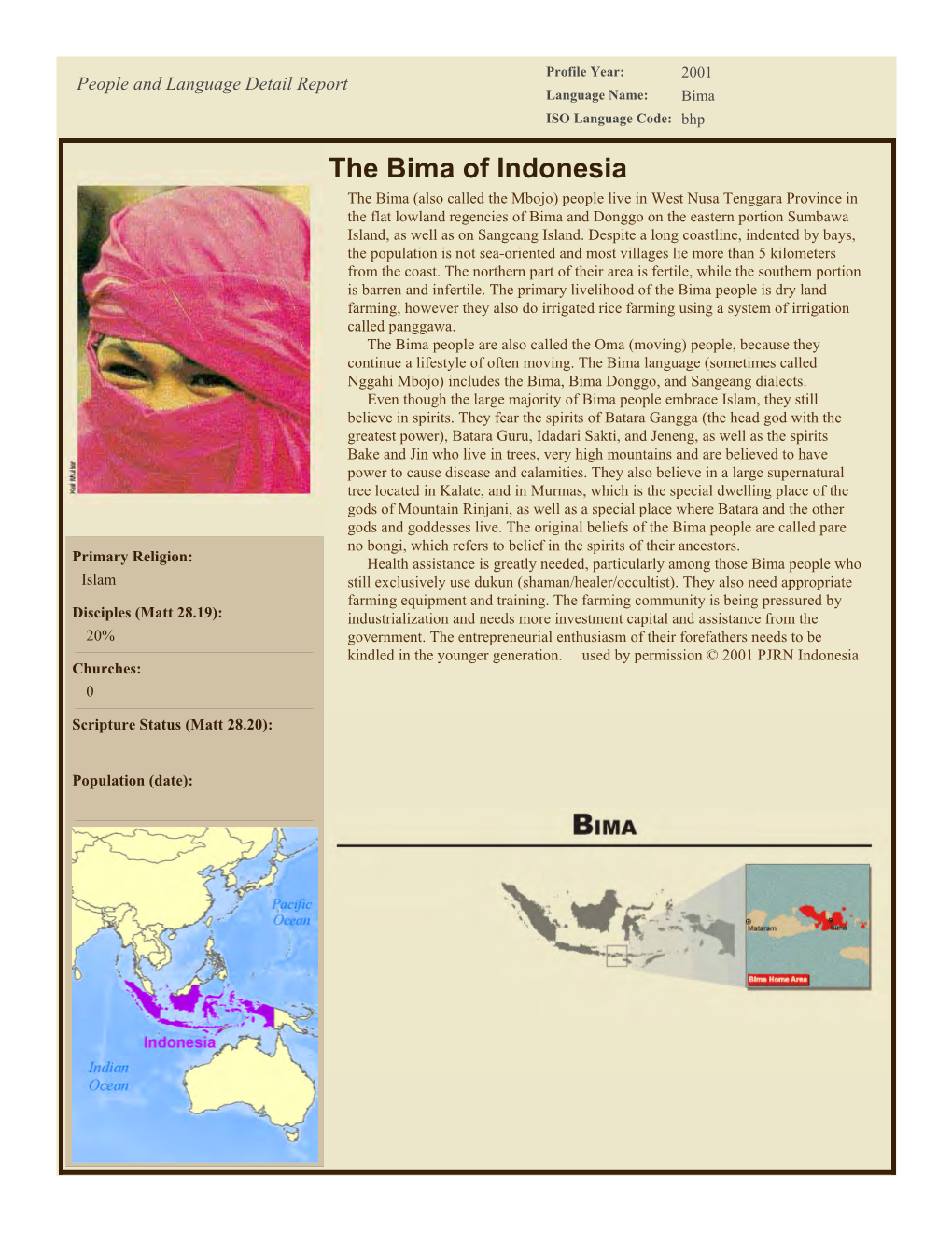 The Bima of Indonesia
