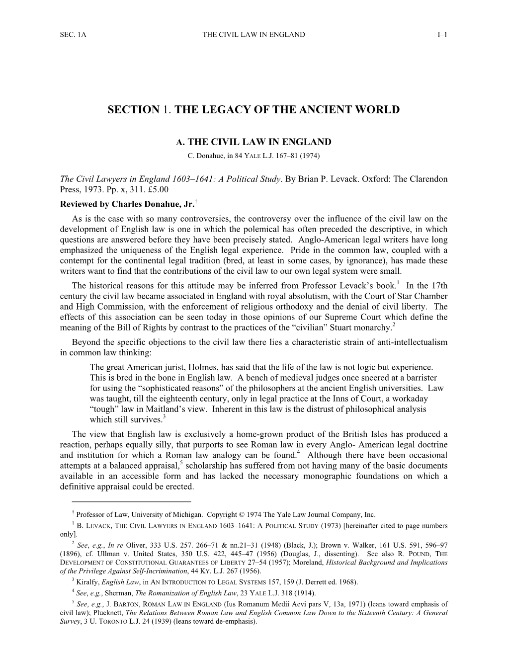 Section 1. the Legacy of the Ancient World