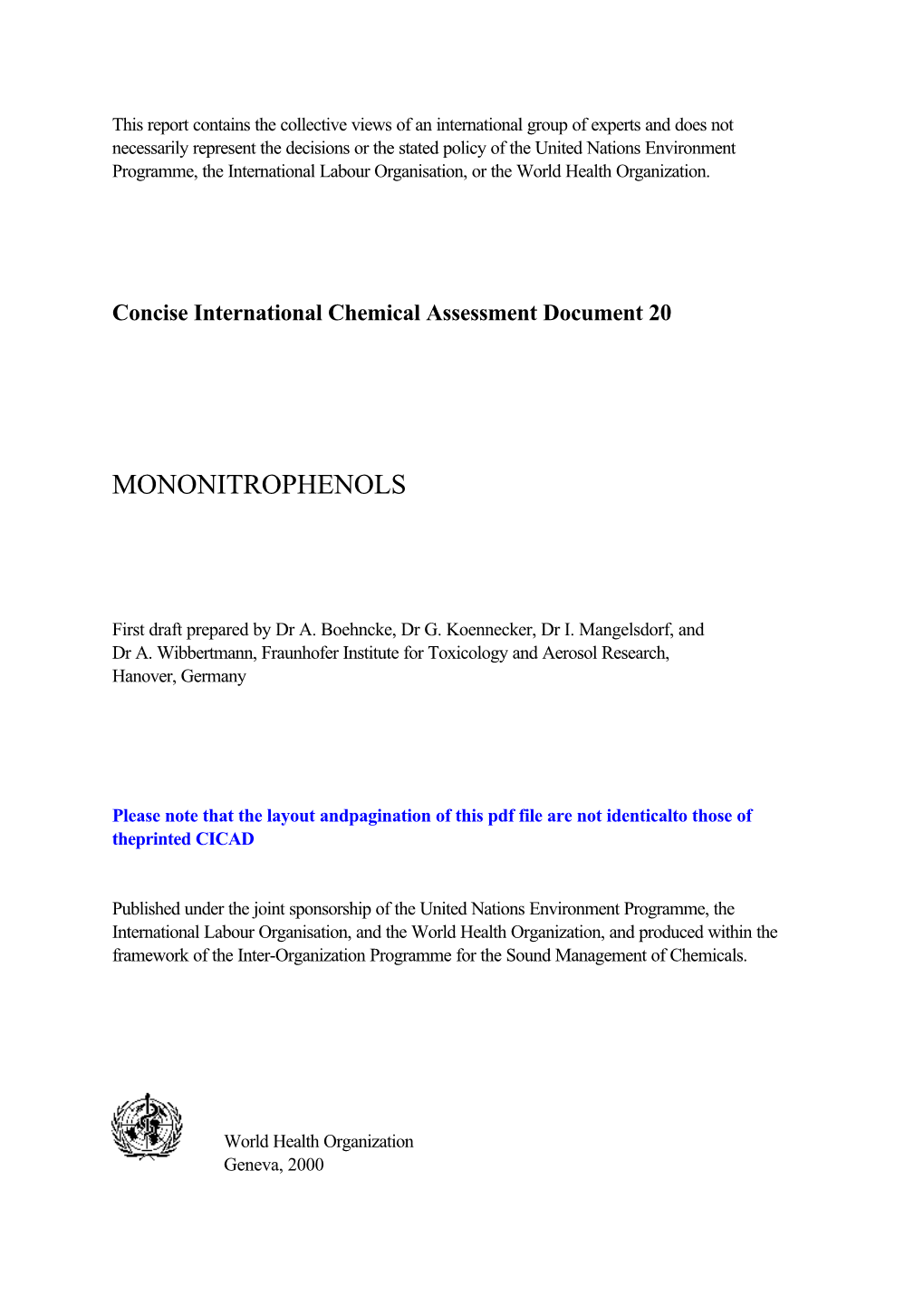 Mononitrophenols