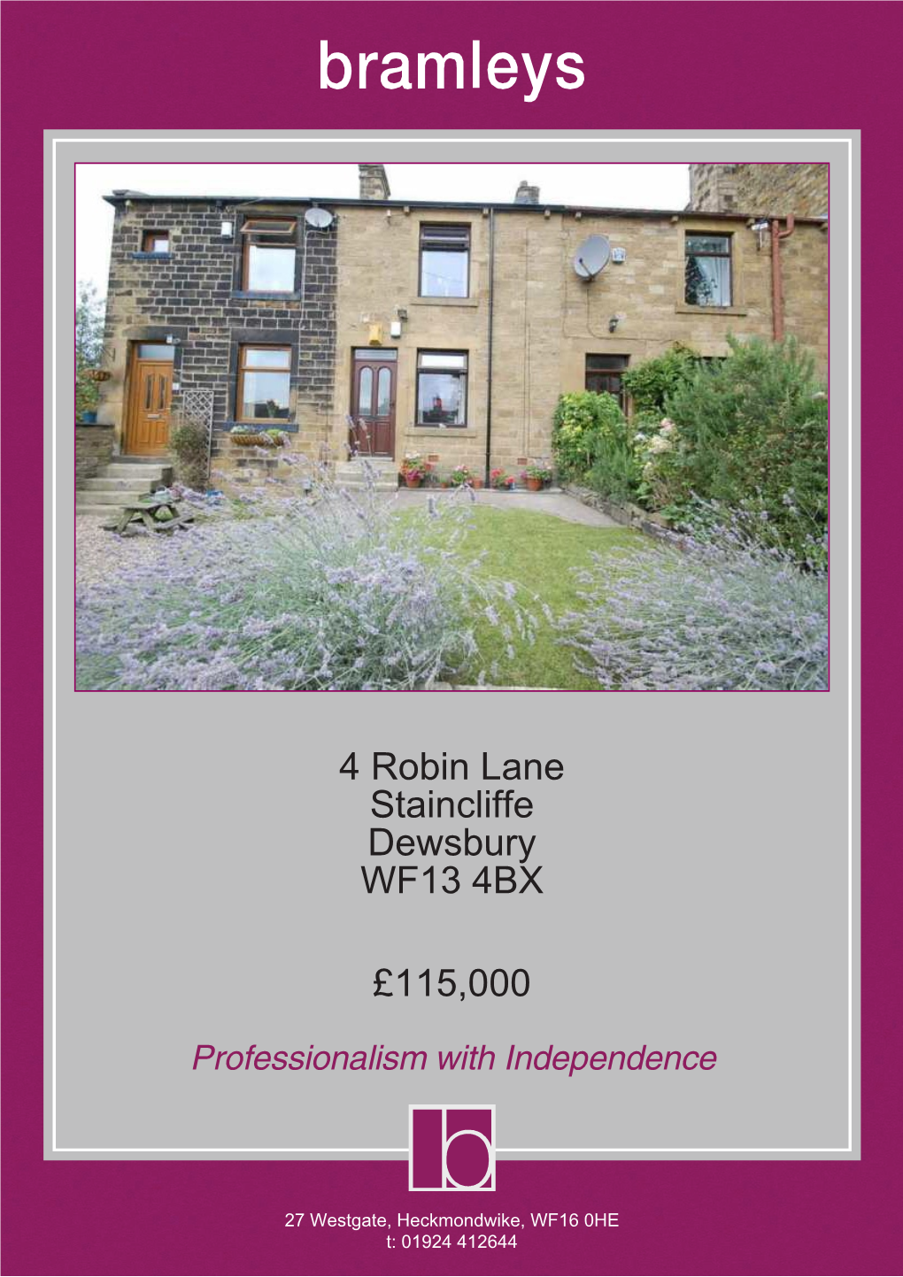 4 Robin Lane Staincliffe Dewsbury WF13 4BX £115,000