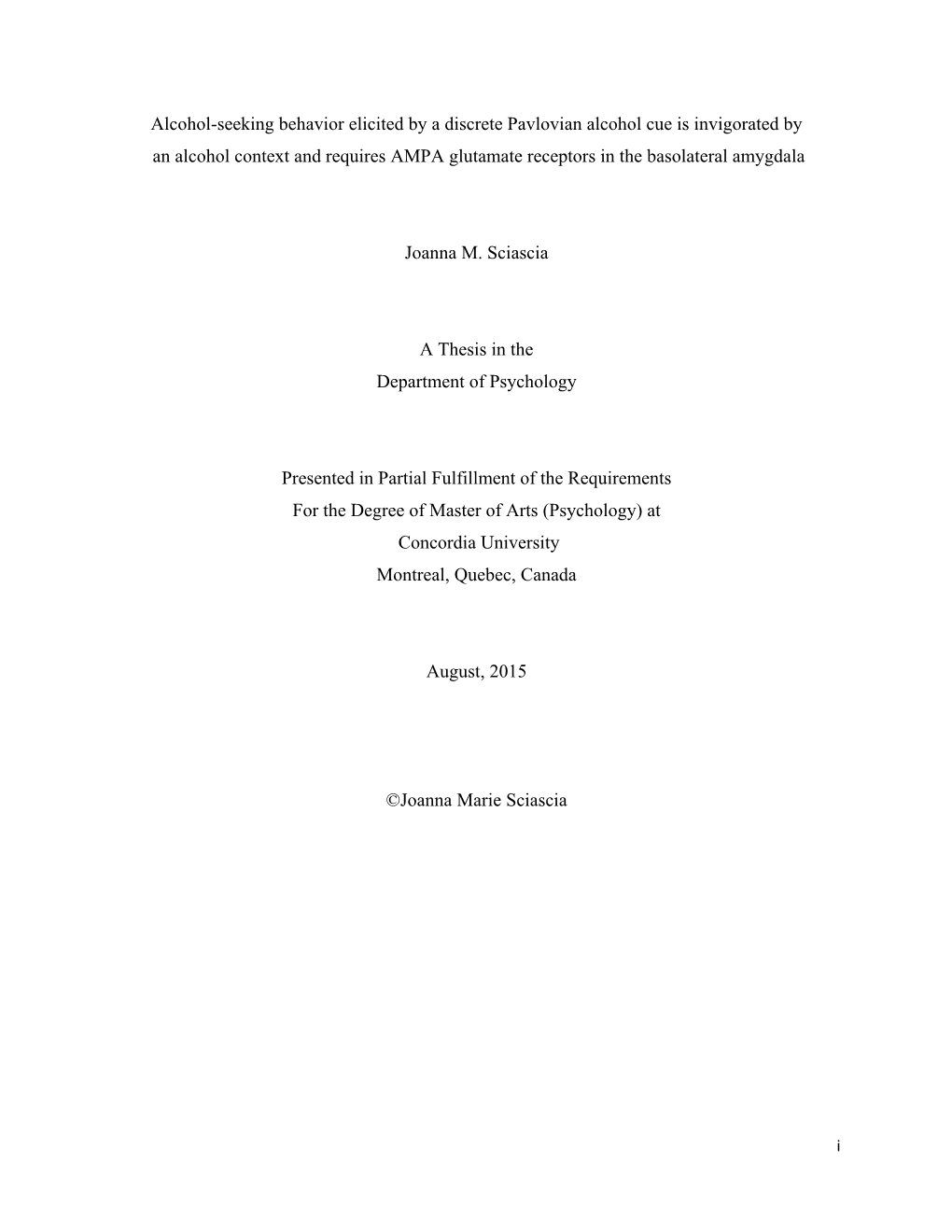 Alcohol-Seeking Behavior Elicited by a Discrete Pavlovian Alcohol Cue Is