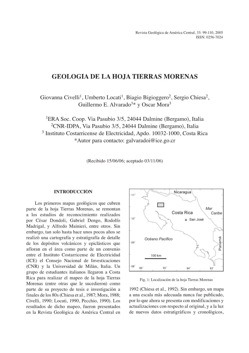 Geología De La Hoja Tierras Morenas