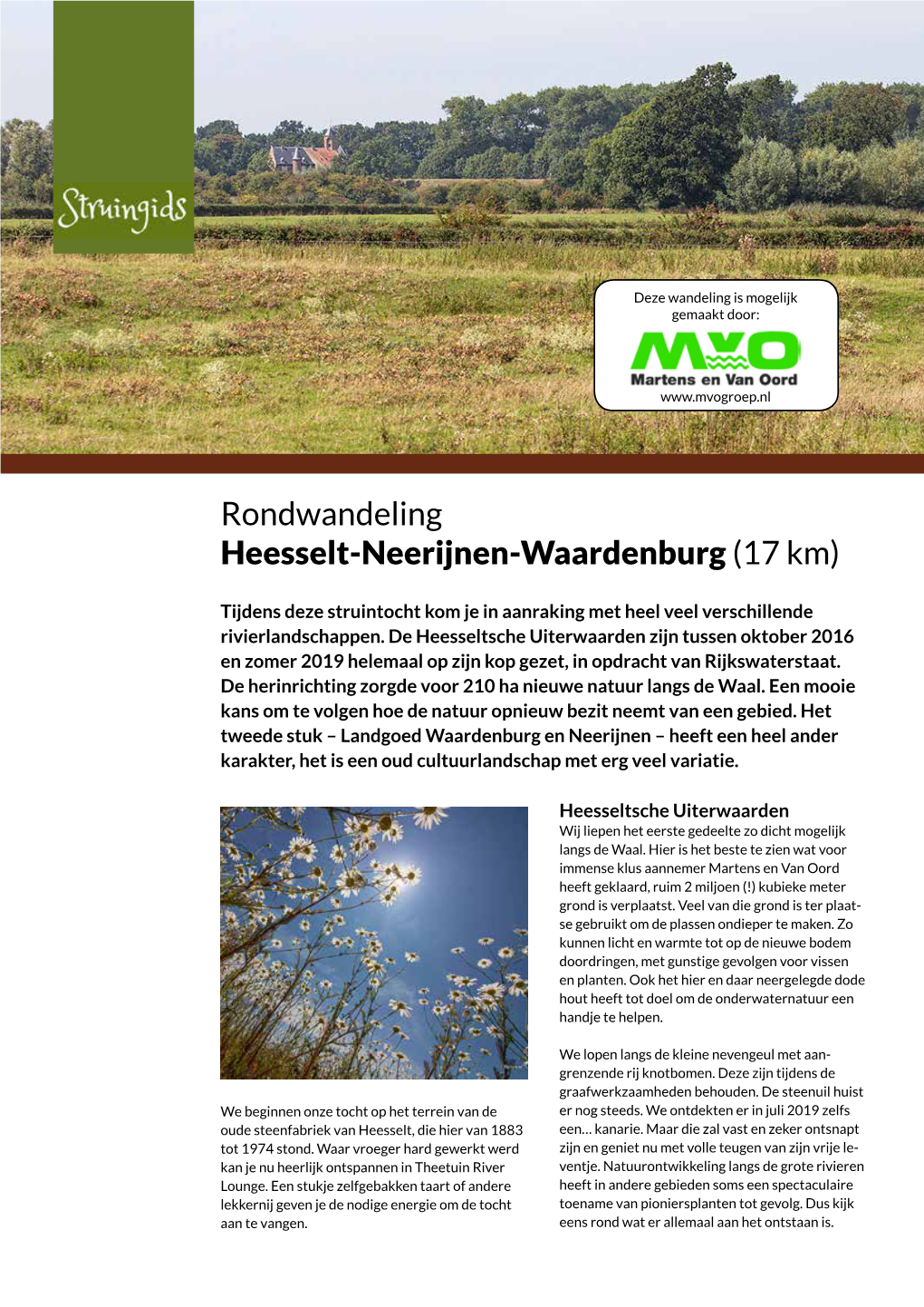 Rondwandeling Heesselt-Neerijnen-Waardenburg (17 Km)