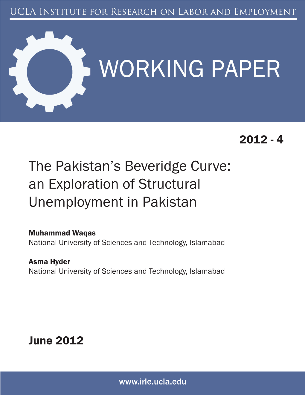 The Pakistan's Beveridge Curve