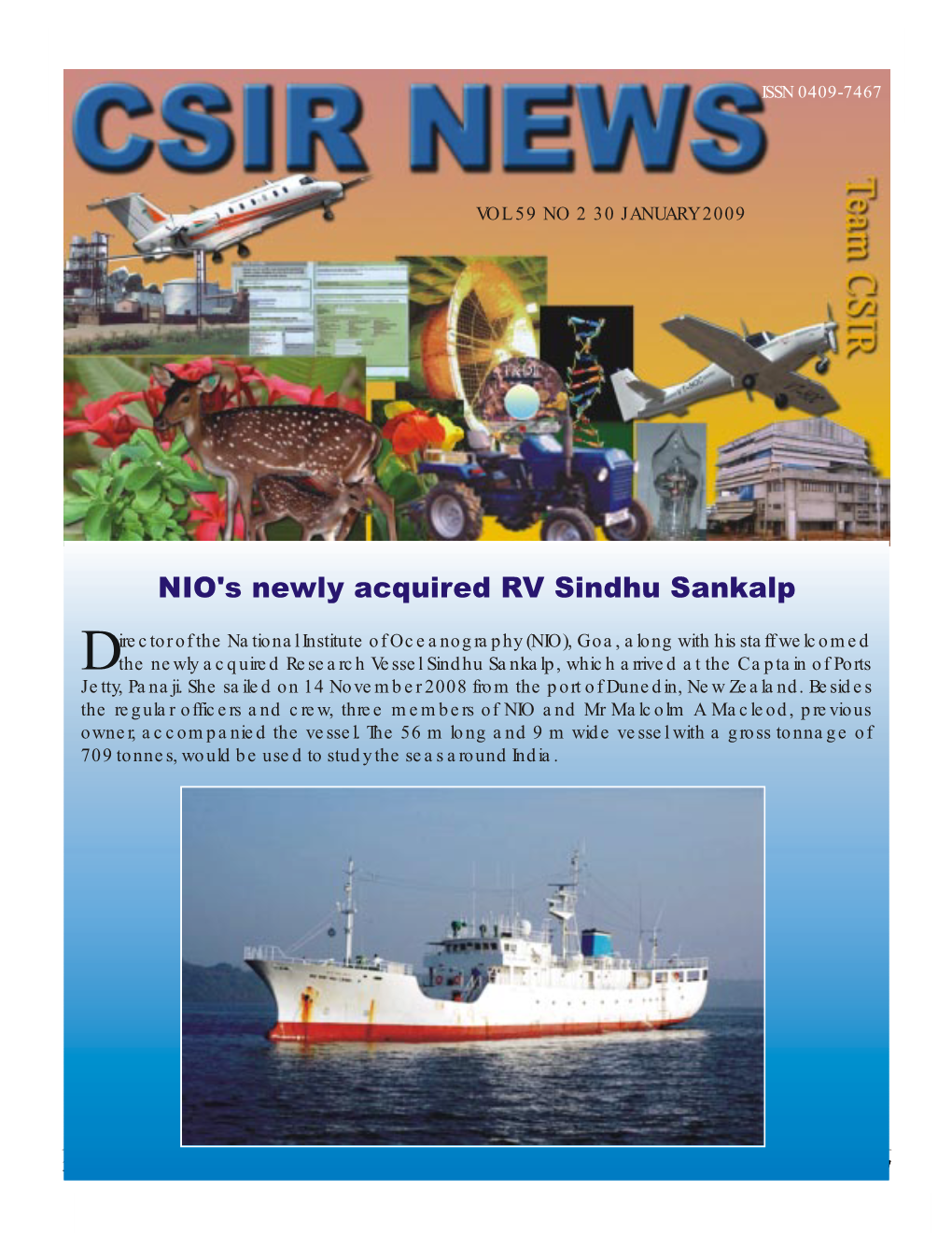 NIO's Newly Acquired RV Sindhu Sankalp