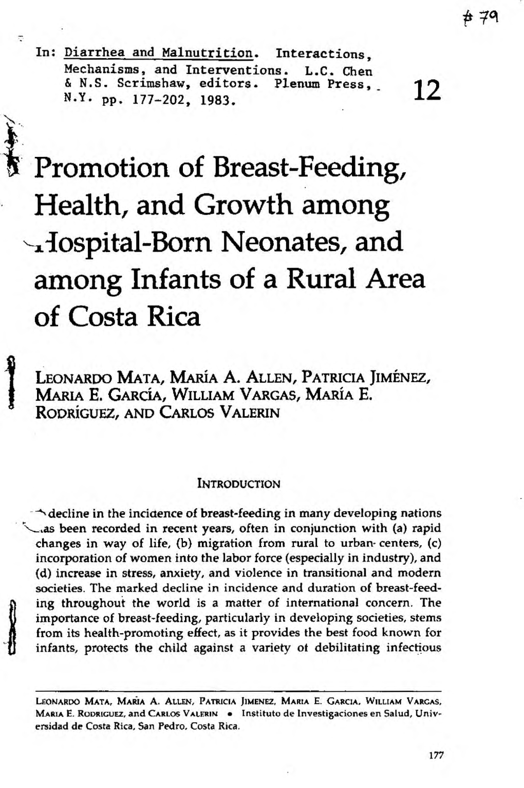 12 Promotion of Breast-Feeding, Health, and Growth Among