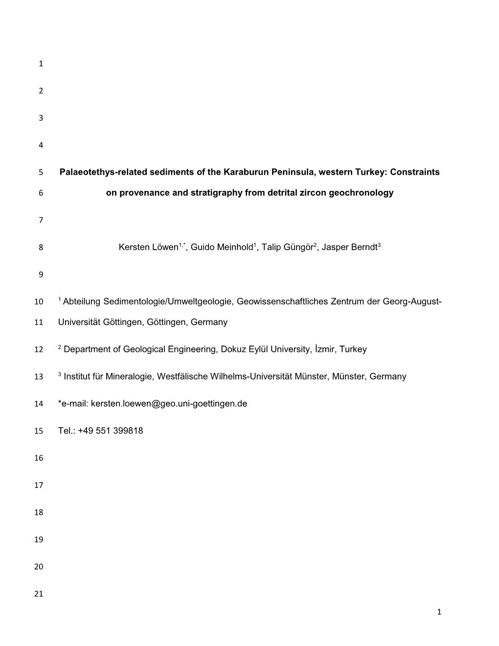 1 1 2 3 4 Palaeotethys-Related Sediments of the Karaburun