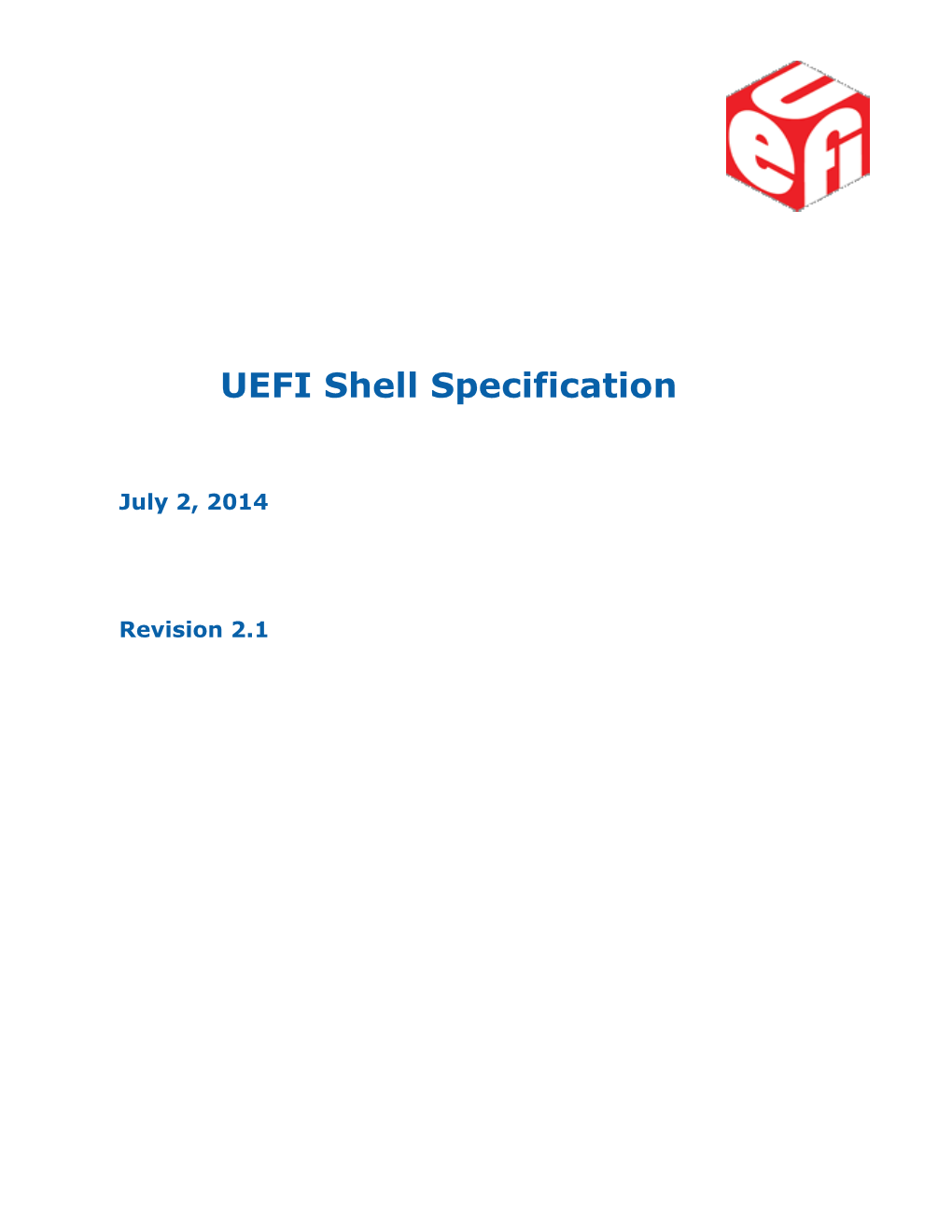 UEFI Shell Specification