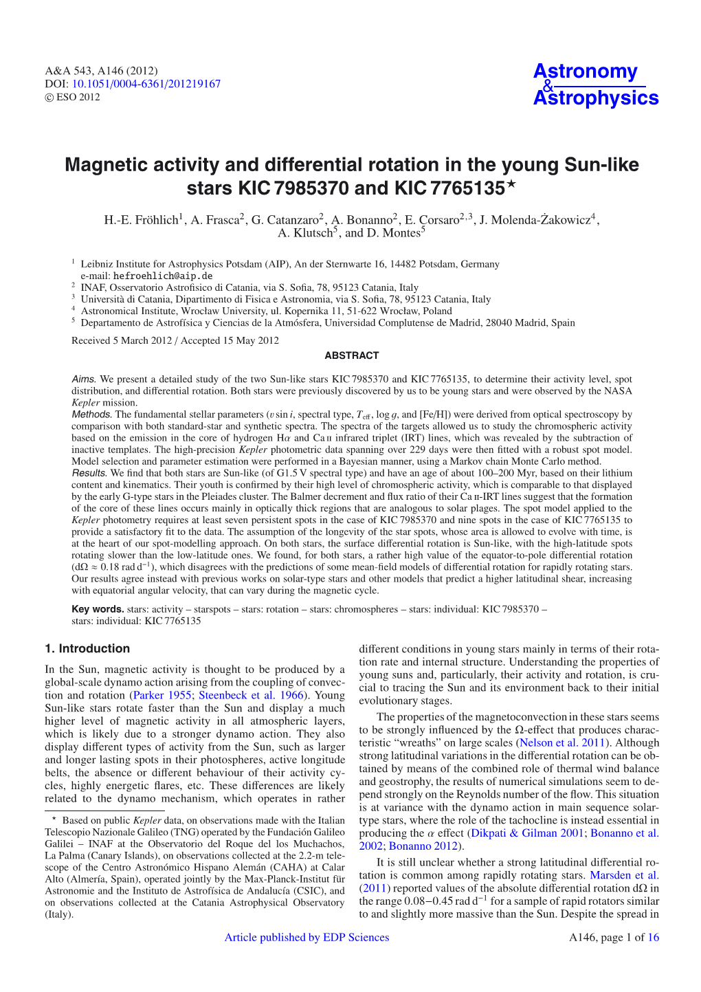 Magnetic Activity and Differential Rotation in the Young Sun-Like Stars KIC 7985370 and KIC 7765135