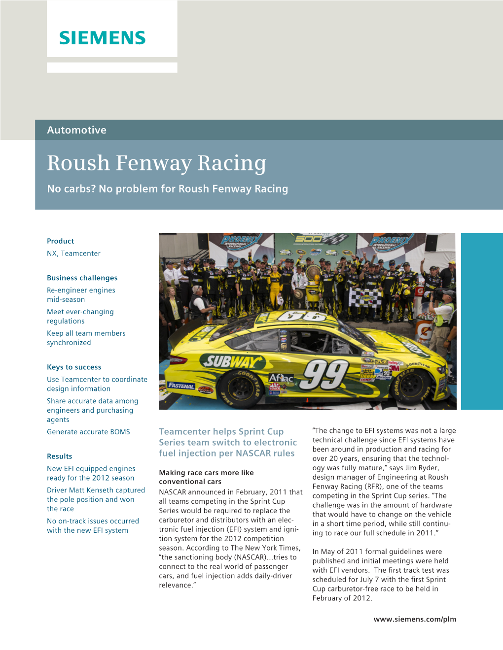 Roush Fenway Racing Case Study