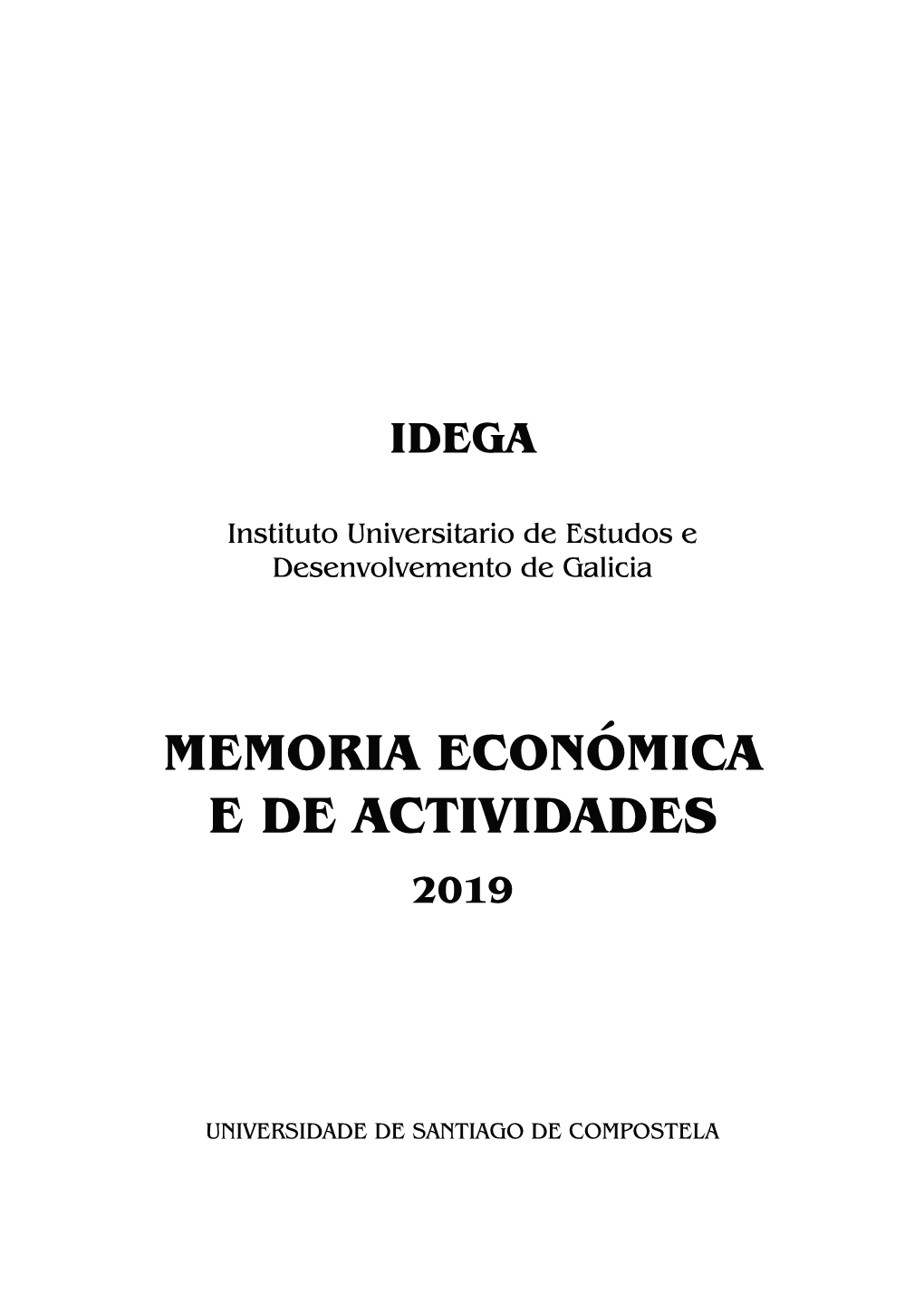 Memoria Económica E De Actividades