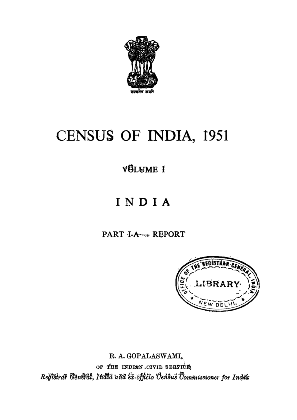 Report, Volume-1, India