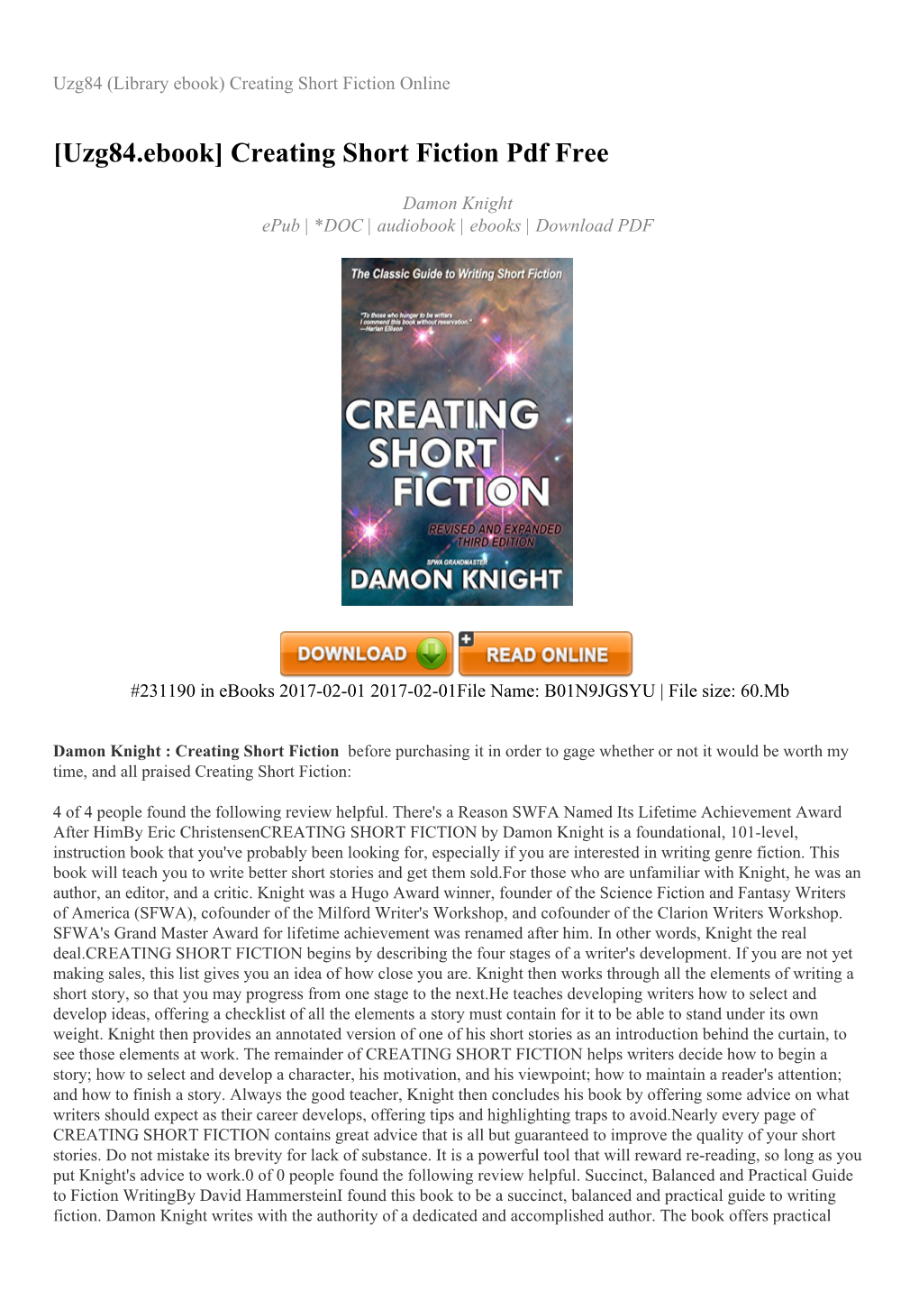 Creating Short Fiction Online