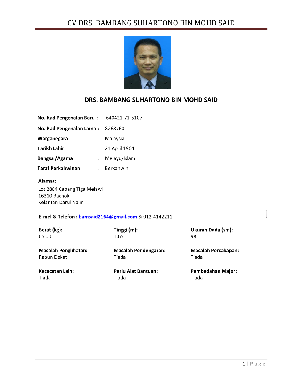 Resume Bambang Sm Said