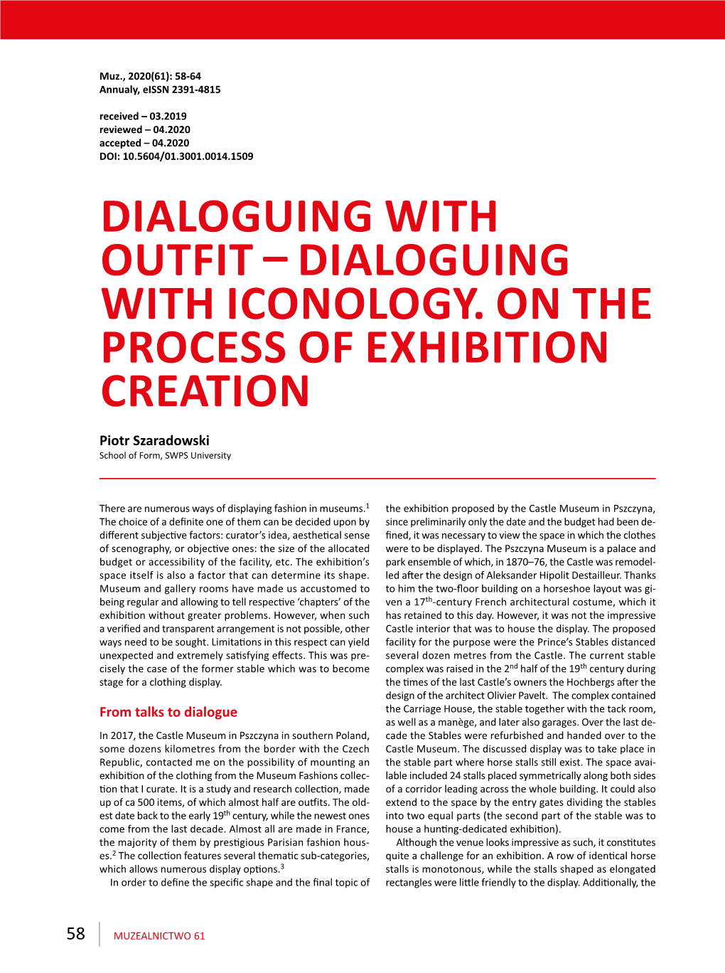 Dialoguing with Outfit – Dialoguing with Iconology