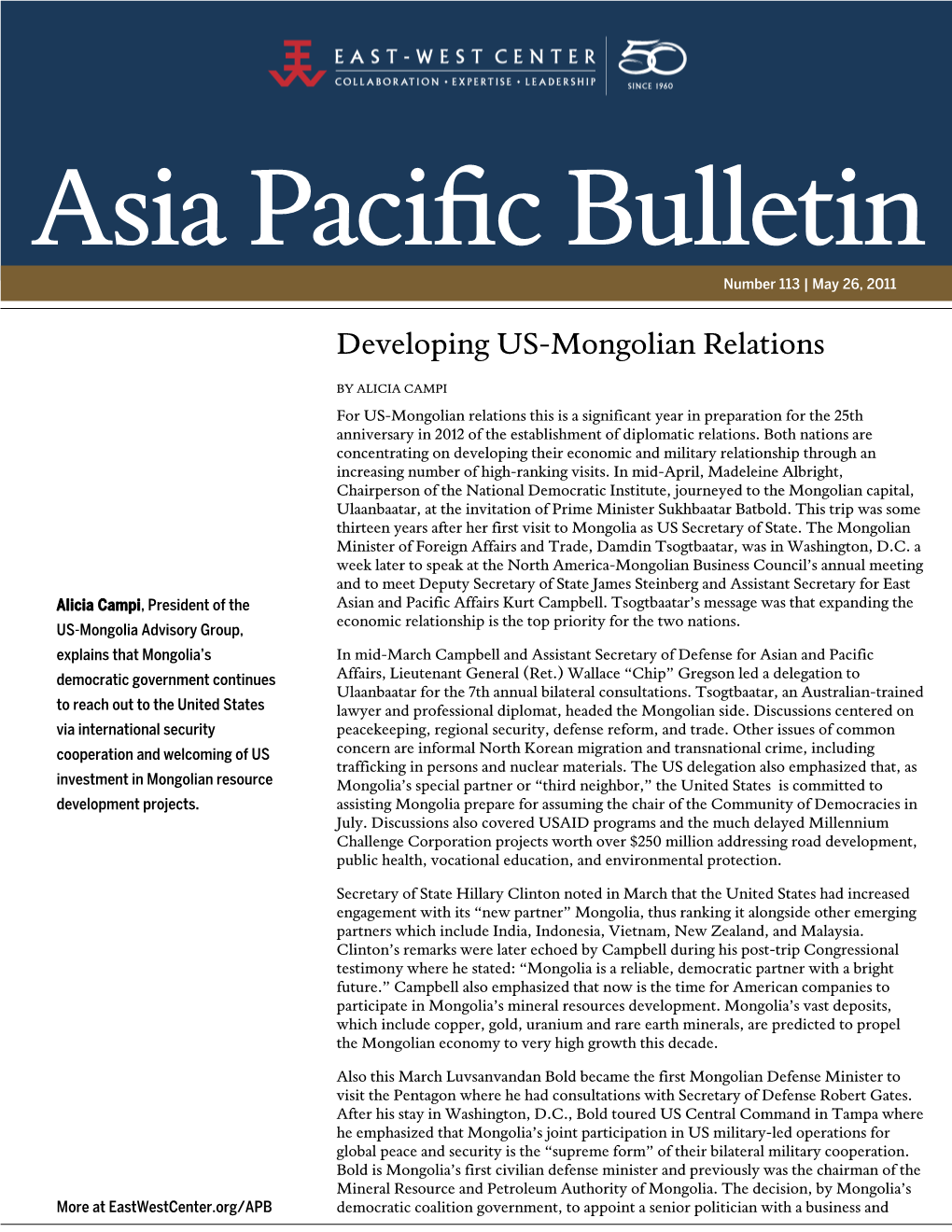 Asia Pacific Bulletin