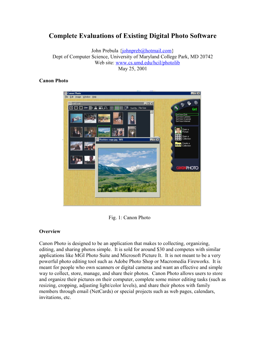 Complete Evaluations Of Existing Digital Photo Software