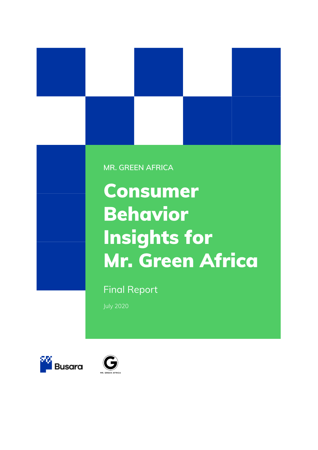 Consumer Behavior Insights for Mr. Green Africa