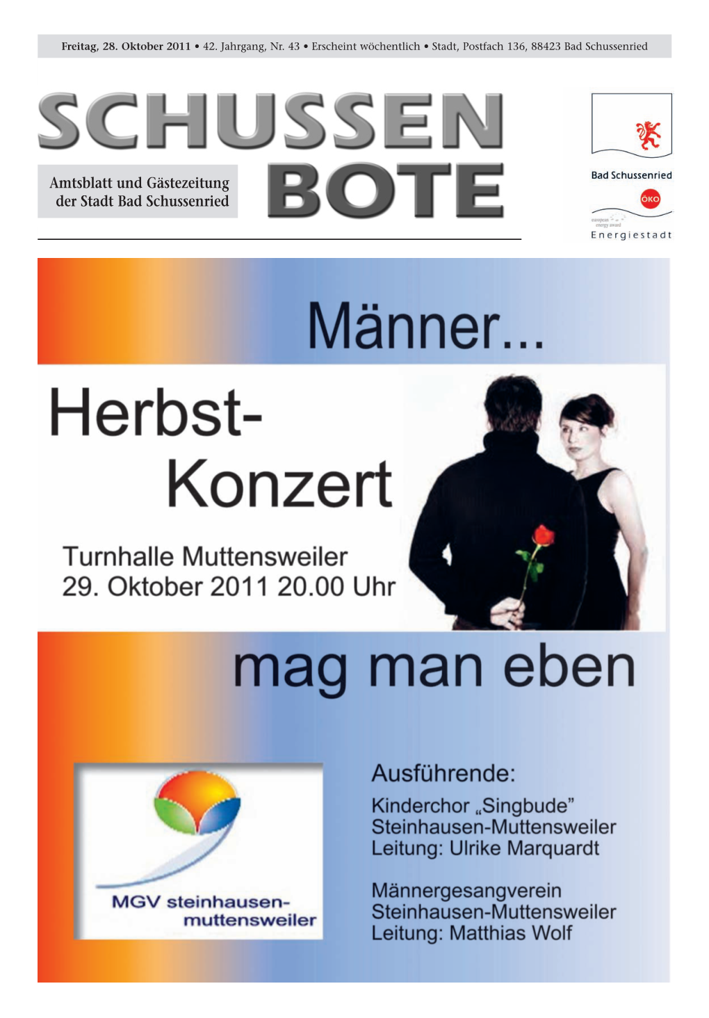 Amtsblatt Und Gästezeitung Der Stadt Bad Schussenried Bericht Über Die Gemeinderatssitzung Vom 20