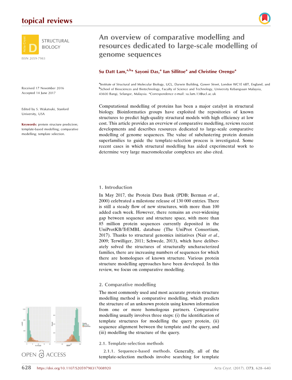 An Overview of Comparative Modelling and Resources Dedicated to Large-Scale Modelling of Genome Sequences ISSN 2059-7983