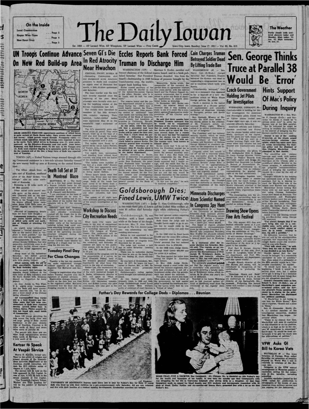 Daily Iowan (Iowa City, Iowa), 1951-06-17