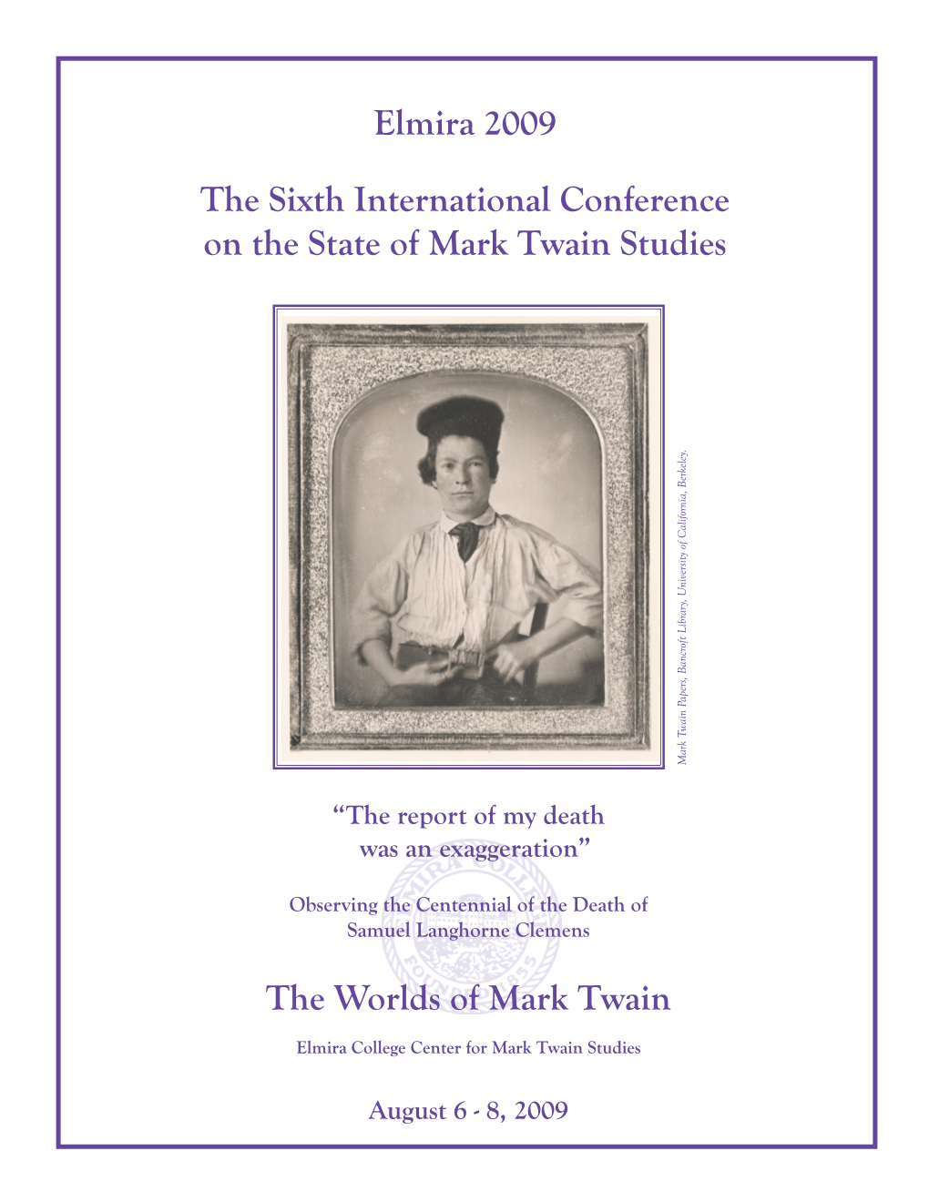 Elmira 2009 Conference Program