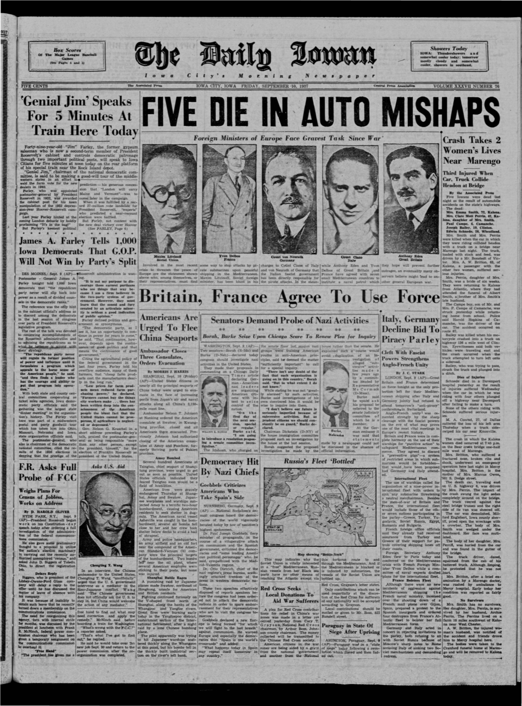 Daily Iowan (Iowa City, Iowa), 1937-09-10