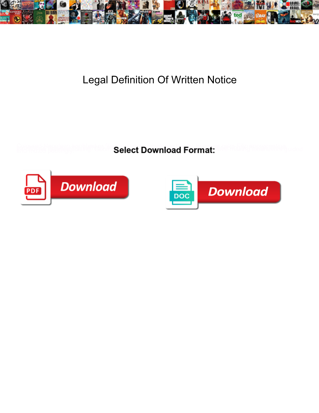 Legal Definition of Written Notice