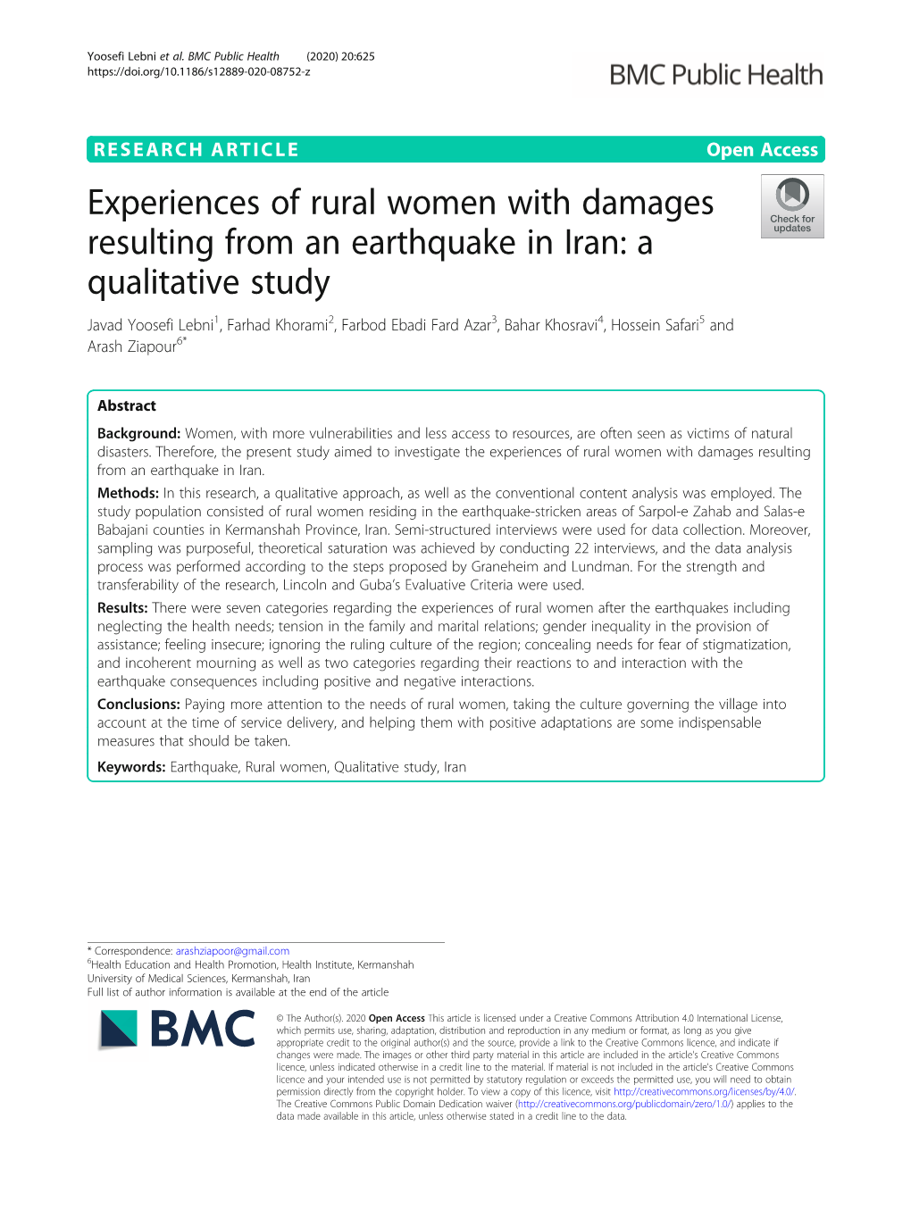 Experiences of Rural Women with Damages