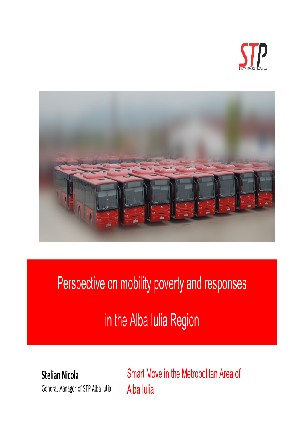 Perspective on Mobility Poverty and Responses in the Alba Iulia Region