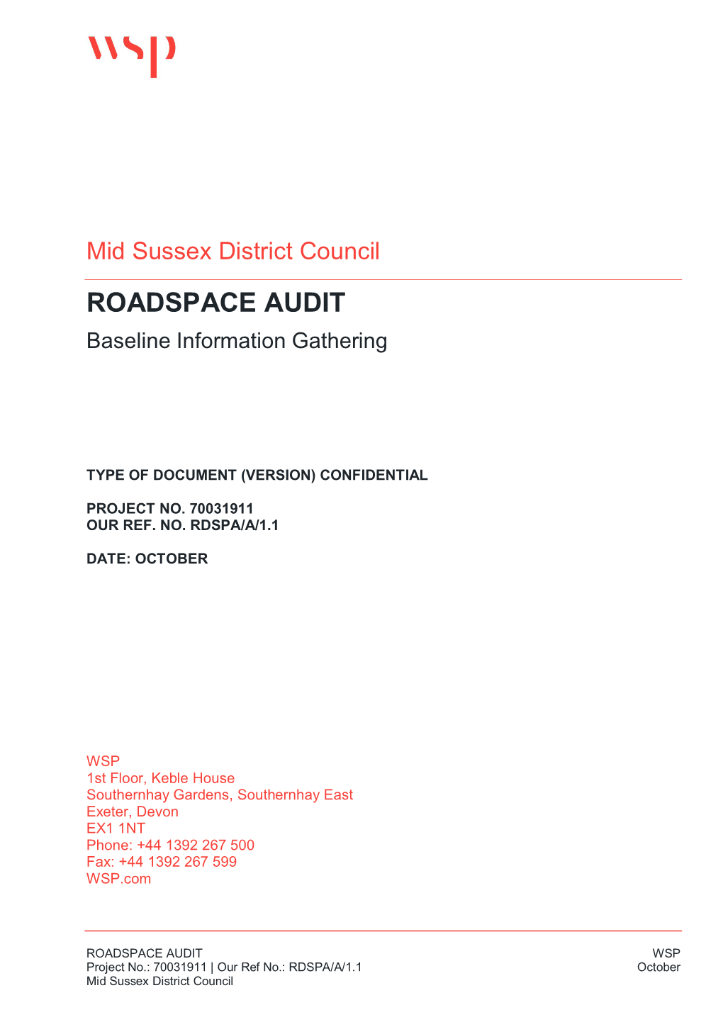 East Grinstead Road Space Audit