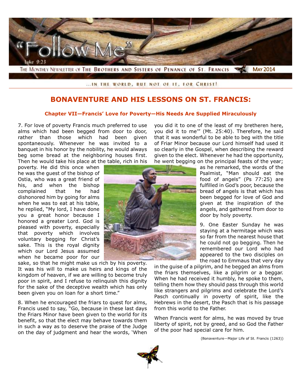Bonaventure and His Lessons on St. Francis