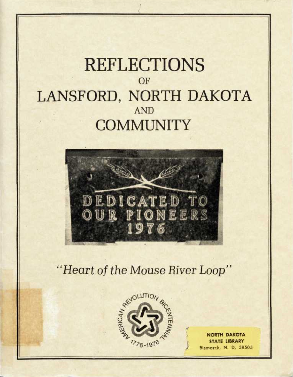 Reflections of Lansford, North Dakota and Community