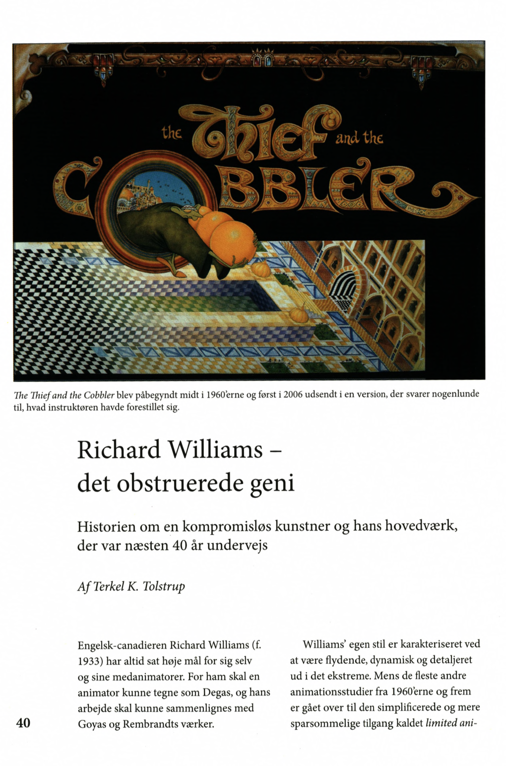 Richard Williams - Det Obstruerede Geni